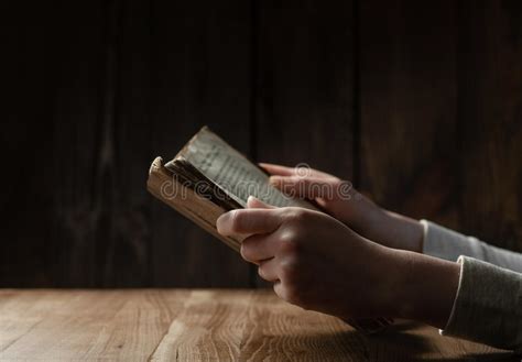 Old Hands By Reading The Bible Stock Image Image Of Dead