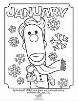 January Coloring Pages Book Kids Job Winter Year Bible Lessons Activity Preschool December Whatsinthebible May Buck Denver Sunday Visit God sketch template