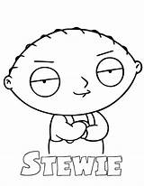 Stewie Guy Coloring Family Pages Griffin Drawings Printable Peter Drawing Cartoon Gangster Print Colouring Color Clipart Stewi Happy Face Brian sketch template