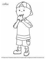 Coloring Caillou Pages Sheets Print sketch template
