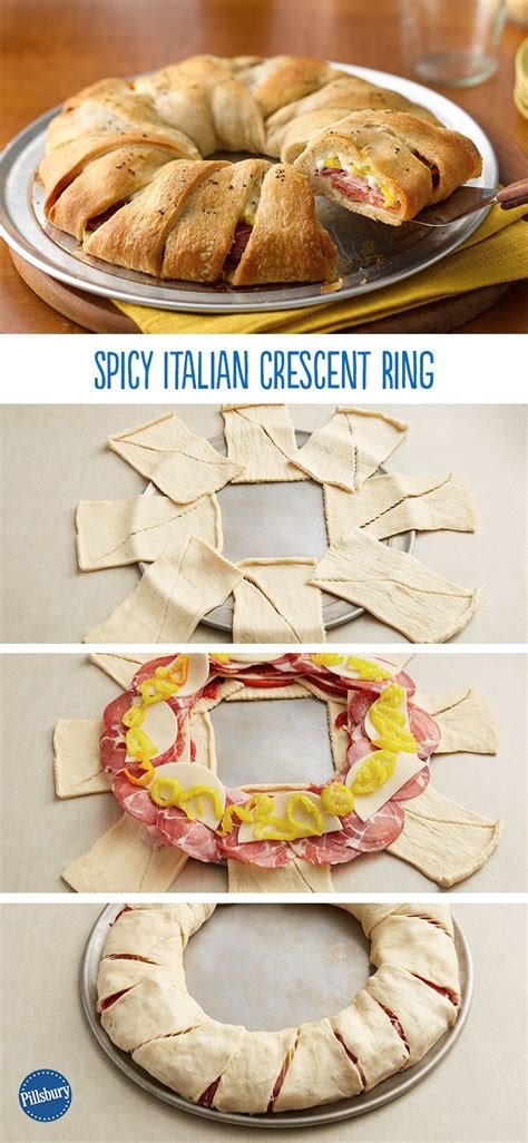 spicy italian crescent ring recipe food recipes