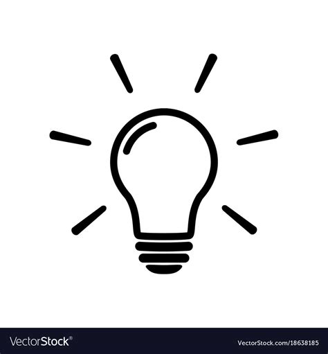 light bulb icon isolated  white sign royalty  vector