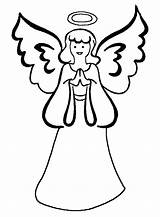 Coloring Pages Angels Bible Angel6 Angel Printable Simple Christmas Advertisement sketch template