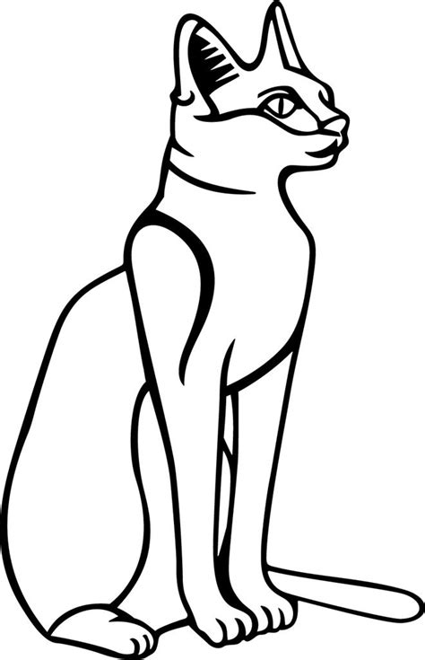 Egyptian Clipart Egyptian Cat Pencil And In Color