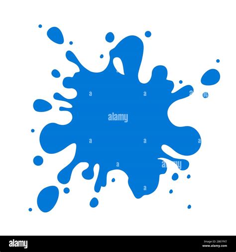 blue vector water splash isolated  white background abstract wet