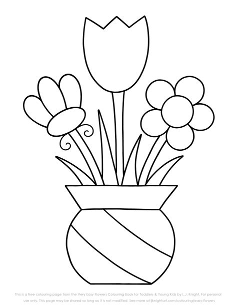 easy flowers colouring book  toddlers  young kids