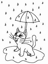 Lluvia Poesje Regen Deszczu Kotek Kittens Dibujosparaimprimir Kolorowanka Coloringpage Ladnekolorowanki Pl Leukekleurplaten Siberian sketch template