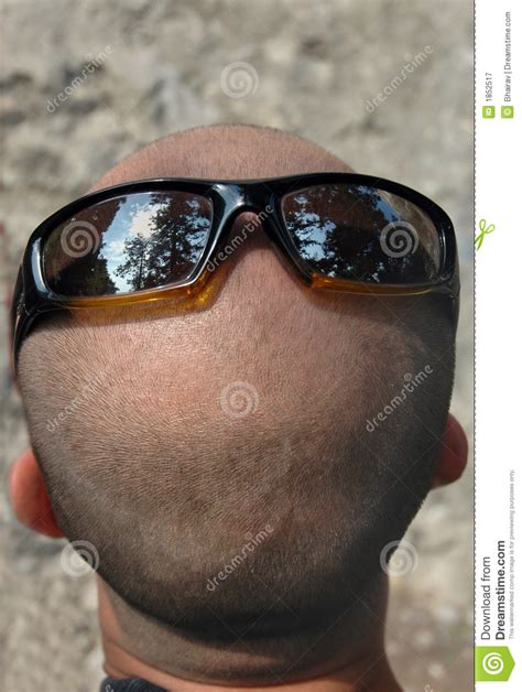 Bald Head Wearing Sunglasses Royalty Free Stock