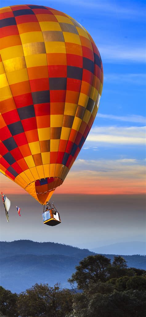 hot air balloons wallpaper 4k landscape hills sunrise