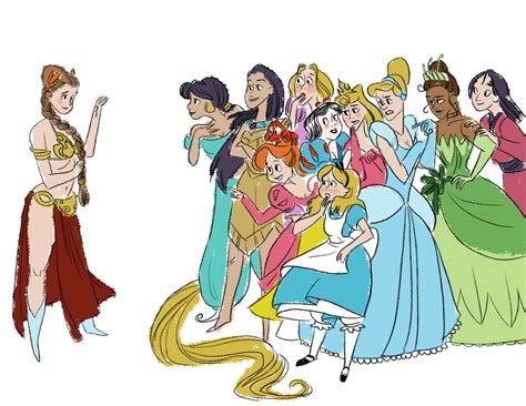 Princess Leia Meets The Disney Princesses Disney Villains Art Disney