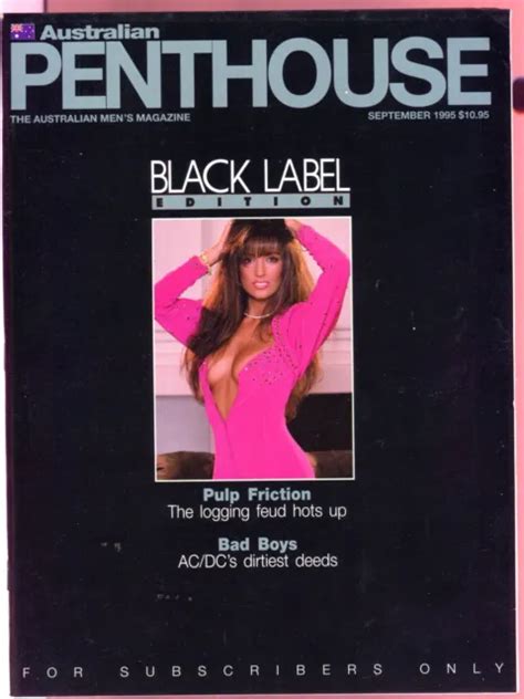 vintage australian penthouse magazine black label september   picclick uk