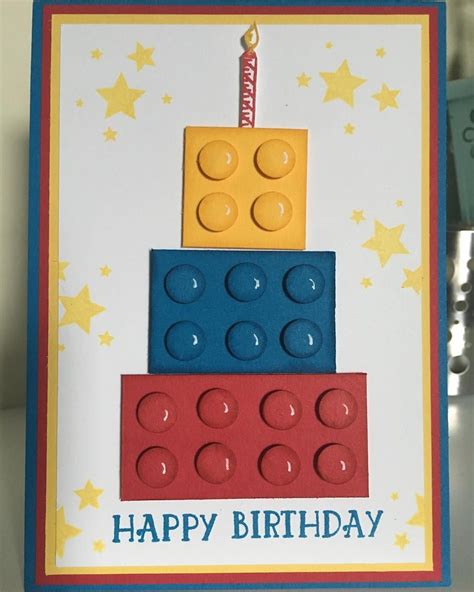 birthday card lego card design template