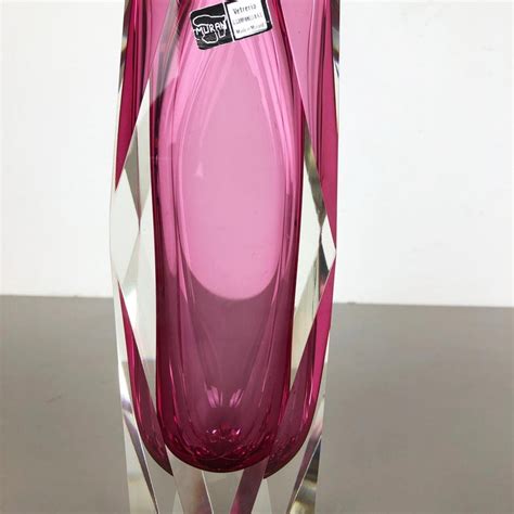 Extra Large Mandruzzato Murano Glass Sommerso Vases By G