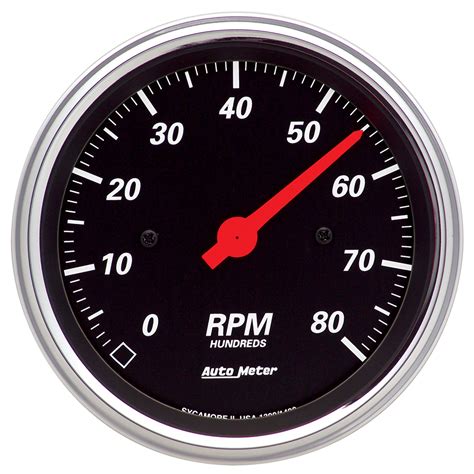 designer black    dash tachometer   rpm
