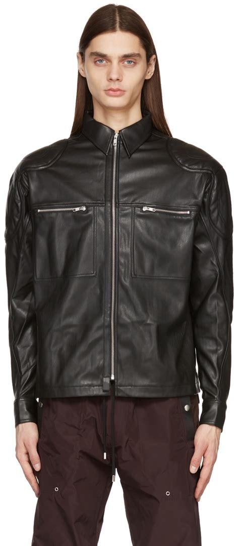 gmbh black faux leather jacket gmbh