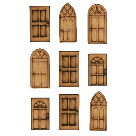 mini doors mdf wood shapes  altered art  craft projects