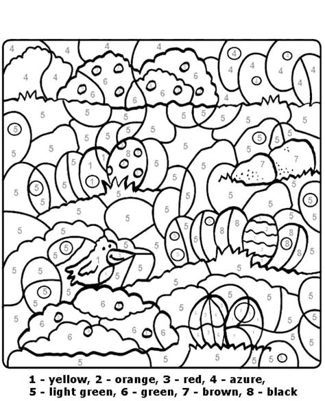 easter egg color  number coloring page vip version