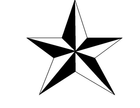 nautical star outline clipart