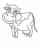 Cow Koe Kleurplaat Kuh Vaca Coloringpages Malvorlage Cows Koeien Kleurplaten פרה Dieren Worksheets sketch template