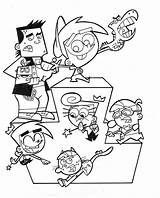 Pages Coloring Fairly Oddparents Cartoon sketch template