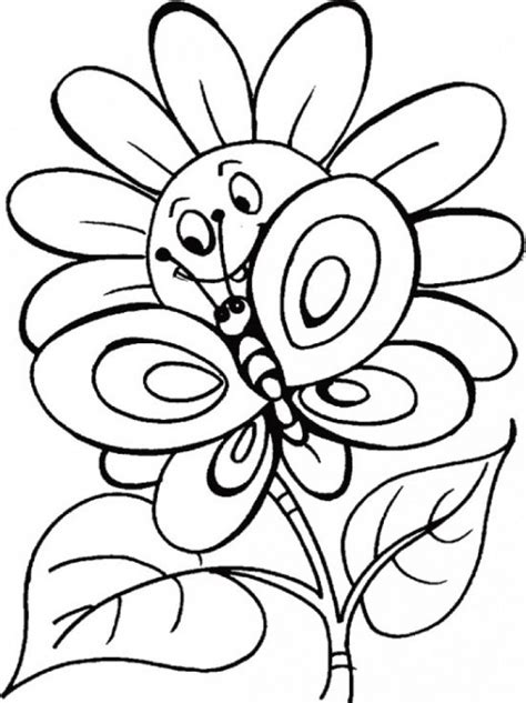 flowers coloring pages kids printable