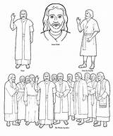 Apostles Disciples Lds Twelve Preaching Coloring4free Witnesses Apostle Activitati Hartie Feb Designlooter Isus Testament Coloriages Cliparts sketch template