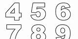 Numbers Number Coloring sketch template