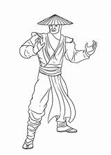 Mortal Kombat Coloring Pages Color Print Colouring Sheets Raiden Scorpion Printable Adult Characters sketch template