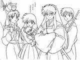 Inuyasha Coloring Anime Pages Colorare Da Girls Group Manga Sheets Disegni Popular Book Adult Girl Books Colorine Kagome Printable Kawaii sketch template