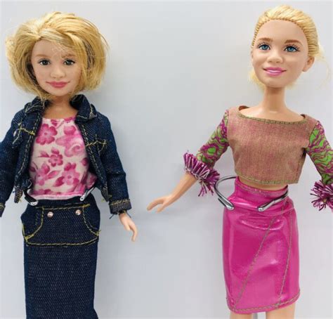 lot of 2 mary kate and ashley dolls 1987 used free shipping super