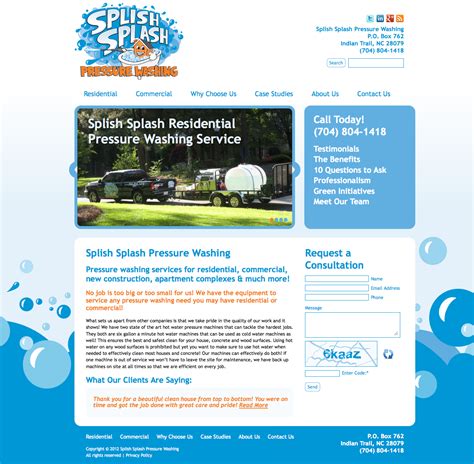 splish splash pressure washing website we ve been developing close