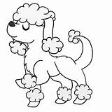 Poodle Coloring Toy Pages Clipart Drawing French Printable Cartoon Baby Perros Colouring Poodles Standard Template Print Book Transparent Cute Skirt sketch template