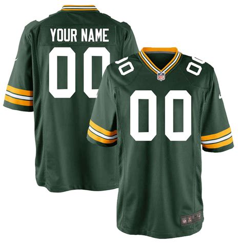 green bay packers green customized game jersey jerseys
