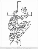 Lent Crown Thorns Palms Catholic Thecatholickid Loudlyeccentric sketch template