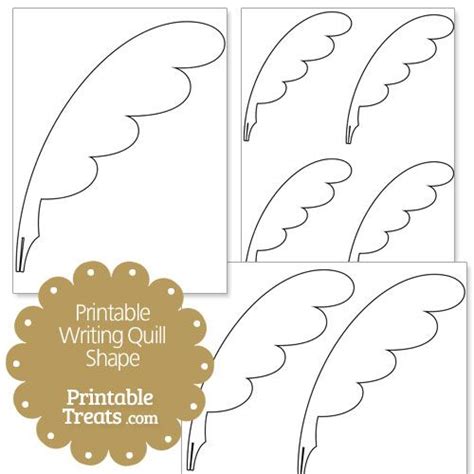 printable writing quill shape quilling shapes printables