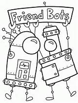 Coloring Pages Robot Robots Printable Future Kids Cute Cool Print Bots Colouring Happy Color Friend October Disney Getcolorings Fun Adults sketch template