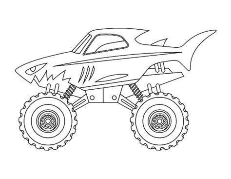 childrens monster truck coloring pages etsy australia