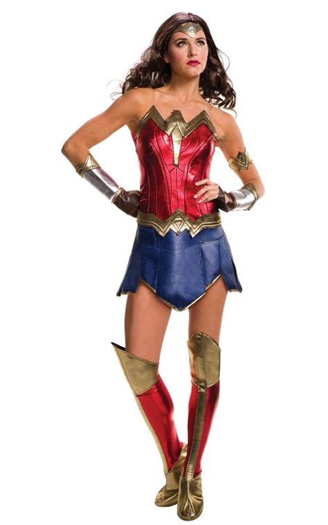 Ladies Wonder Woman Costume Sexy Superhero Halloween Fancy Dress Adult