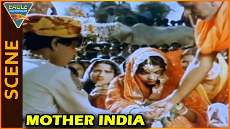 Mother India Movie Rajendra Kumar And Kumkum Marriage Scene Nargis