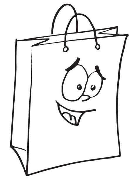 bag coloring pages coloring home