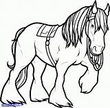 Shire Horse sketch template