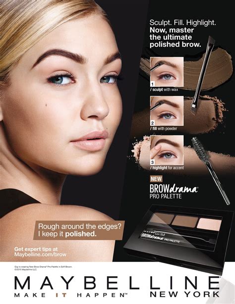 maybelline cosmetic advertising  gigi cosmetic skincare advertising pinterest