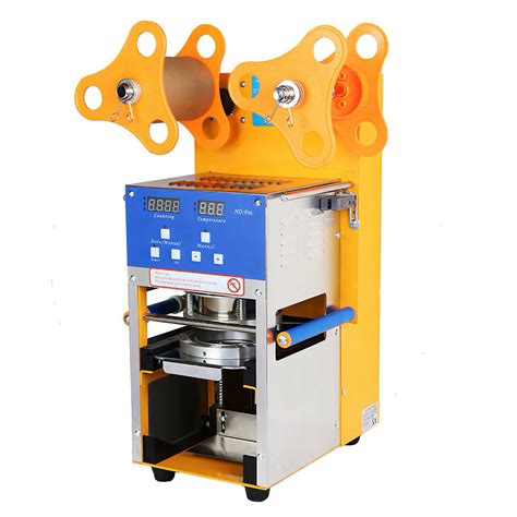 fully automatic cup sealer sealing machine   cuphr boba coffee bubble tea econosuperstore