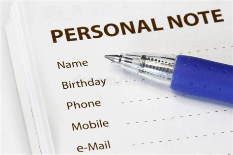 personal information stock photo image  catalogue