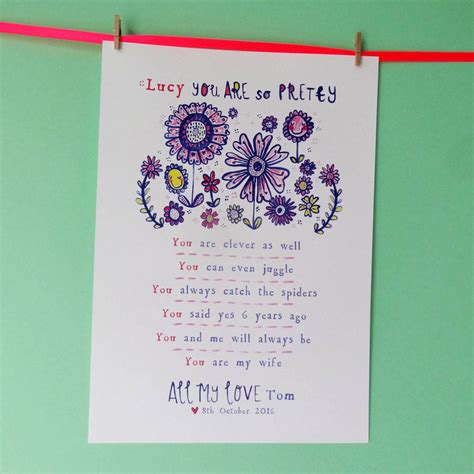 personalised six reasons why i love you print by alice palace