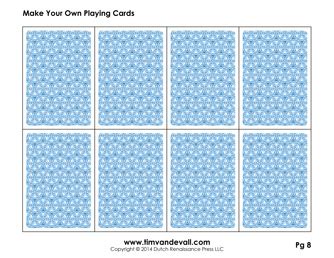playing cards template tims printables
