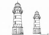 Lighthouse Coloring Pages Clipart Printable Kids Adults sketch template