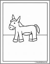 Donkey Coloring Cute Pages Colorwithfuzzy sketch template
