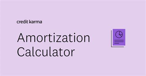 amortization calculator credit karma