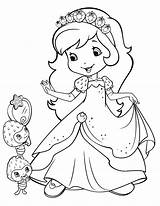 Strawberry Coloring Pages Shortcake Dress sketch template